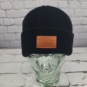 Prime Beanie Hat Unisex OSFA Black Stretch Knit Ski Cap Warm Winter Hat